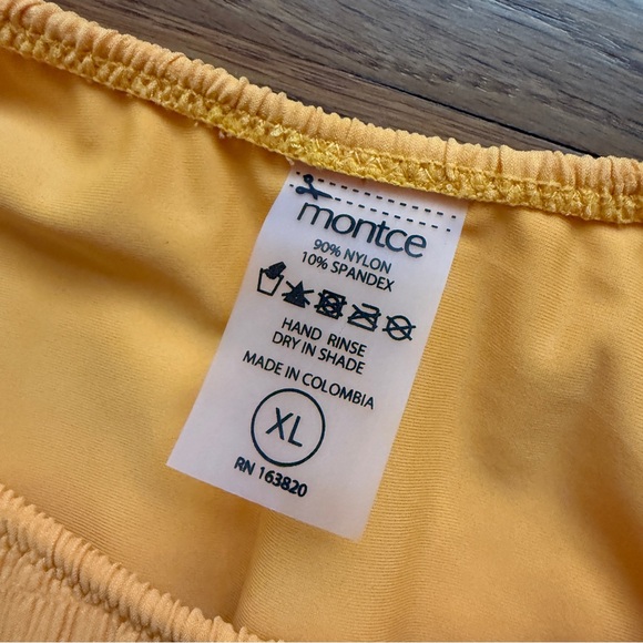 Montce yellow texture beach bikini set New XL - Picture 5 of 10